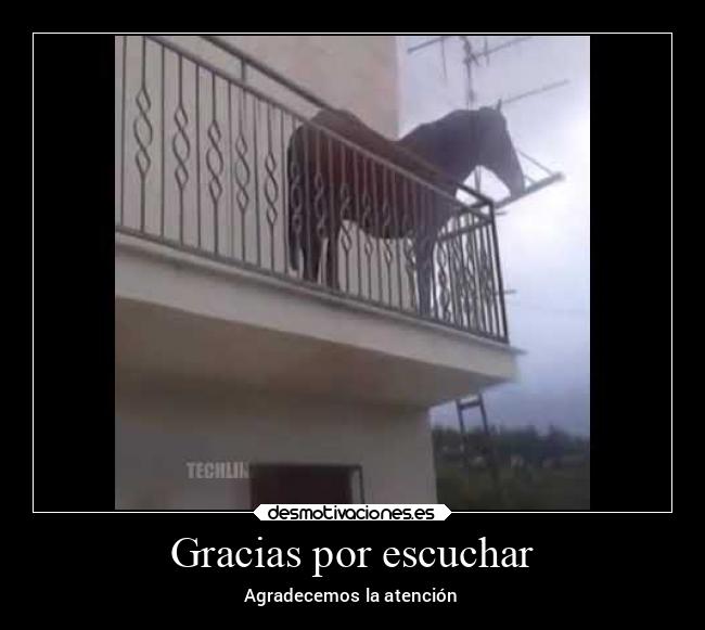 Gracias por escuchar - Agradecemos la atención