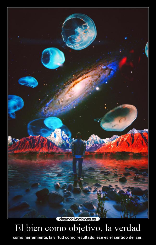 El bien como objetivo, la verdad - como herramienta, la virtud como resultado: ése es el sentido del ser.