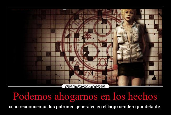 Podemos ahogarnos en los hechos - si no reconocemos los patrones generales en el largo sendero por delante.
