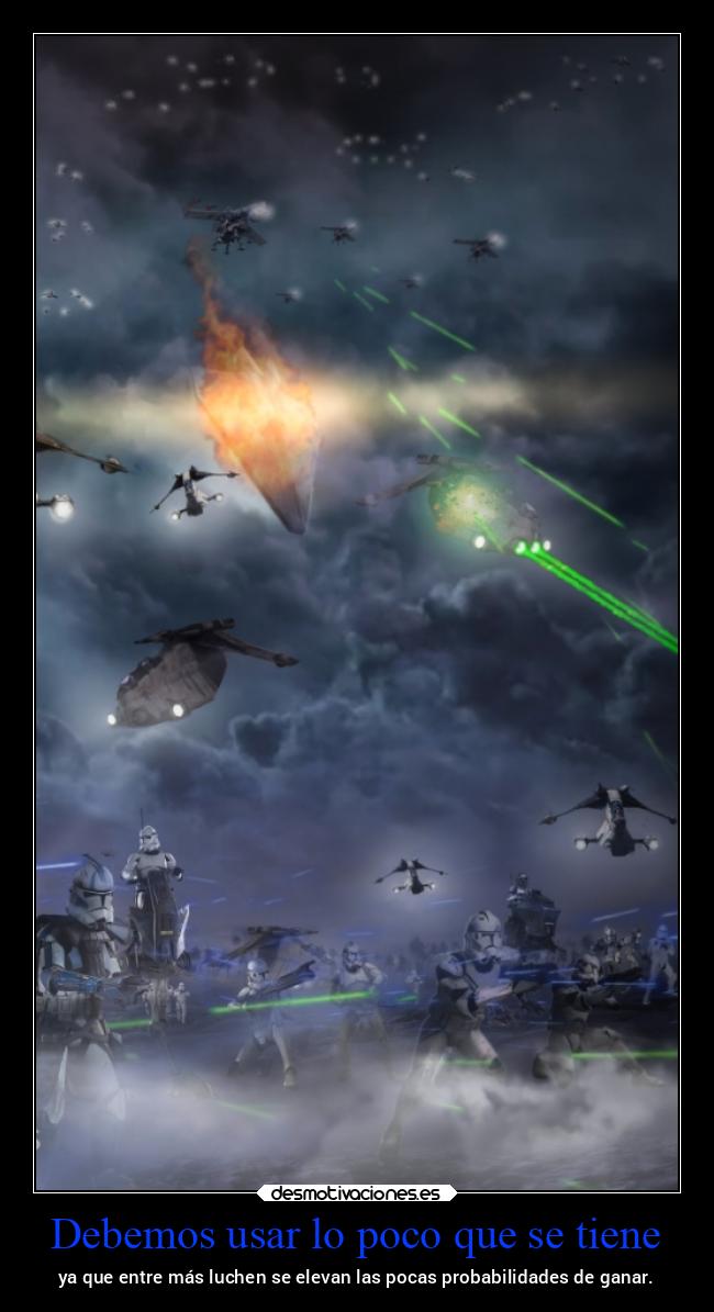 Debemos usar lo poco que se tiene - 