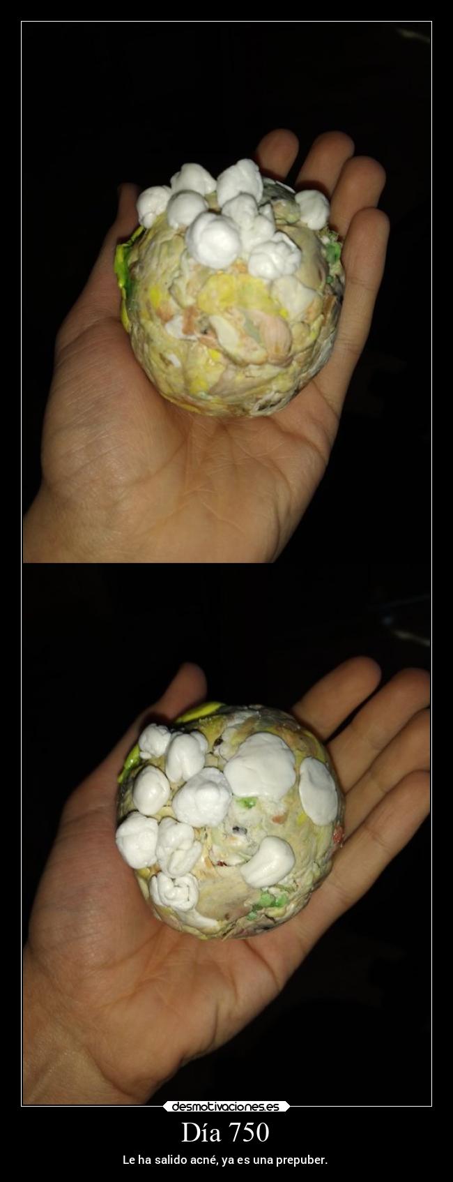 Día 750 - Le ha salido acné, ya es una prepuber.