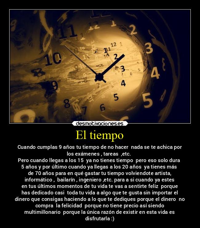 El tiempo -