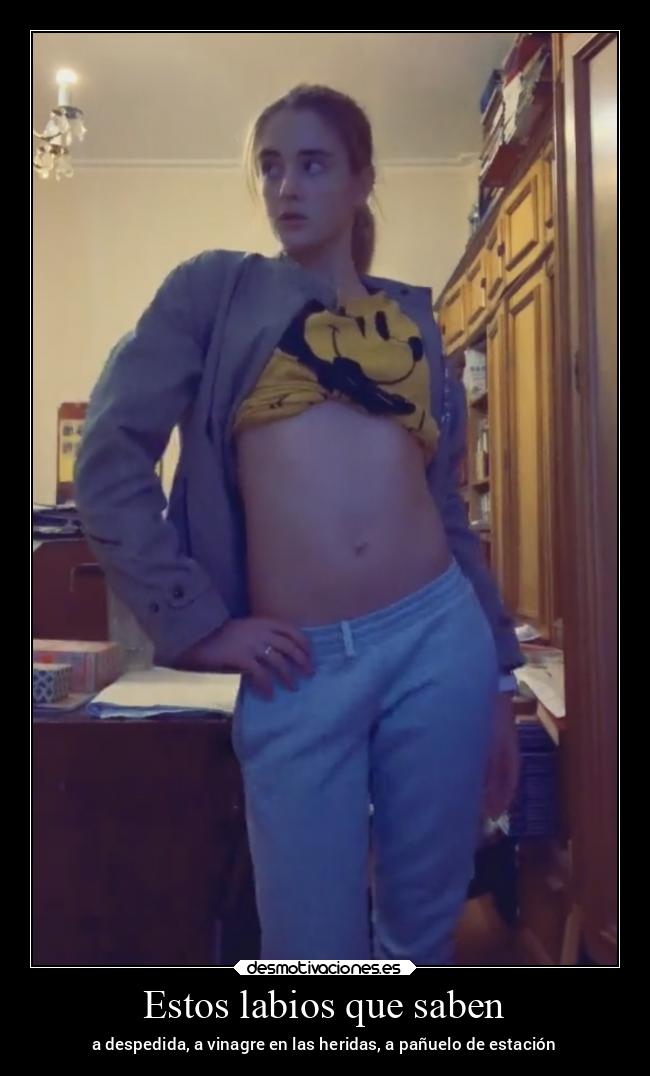Estos labios que saben - a despedida, a vinagre en las heridas, a pañuelo de estación