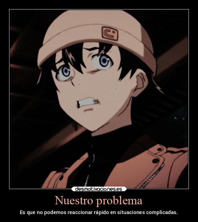 carteles anime miedo poder rapidez mirinikki yukiteru terror desmotivaciones