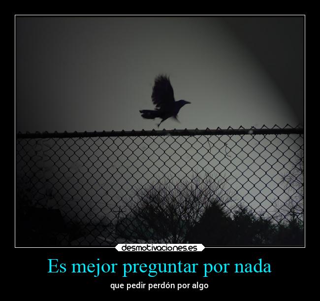 Es mejor preguntar por nada - 