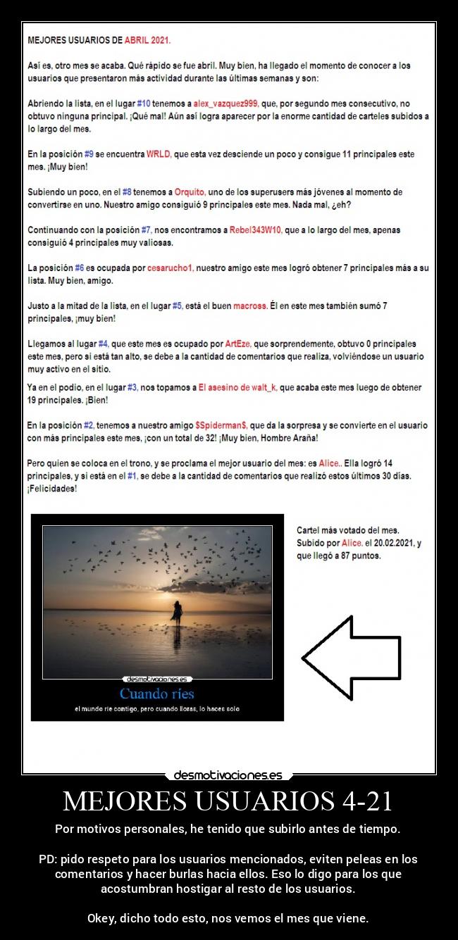 MEJORES USUARIOS 4-21 -