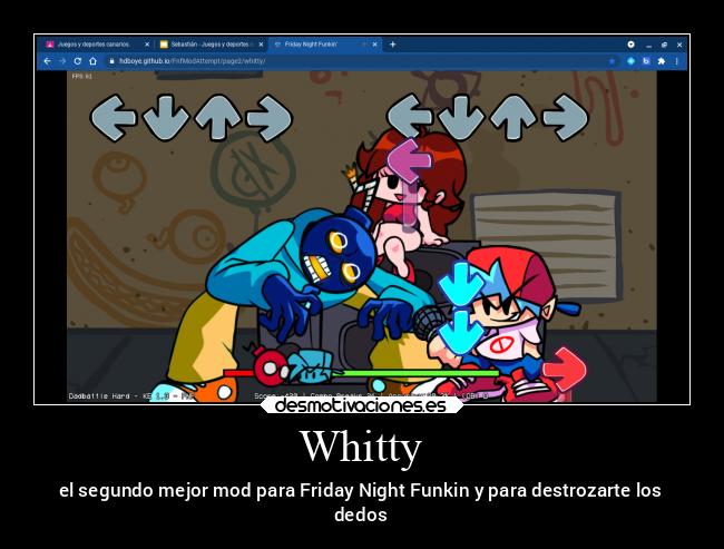 Whitty - el segundo mejor mod para Friday Night Funkin y para destrozarte los
dedos