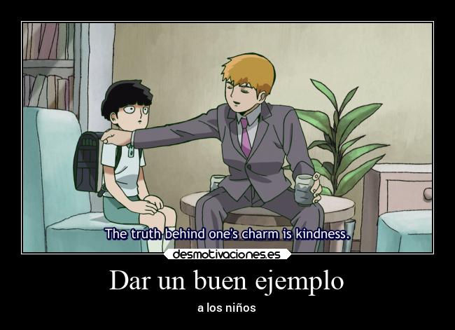 Dar un buen ejemplo - a los niños