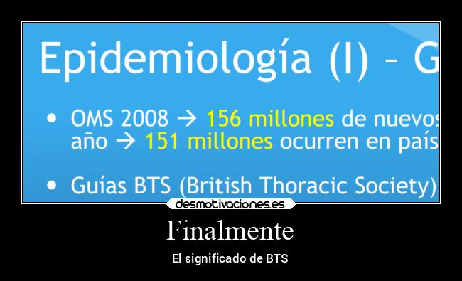 Finalmente - El significado de BTS