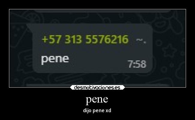 pene - dijo pene xd