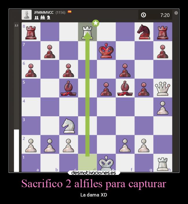Sacrifico 2 alfiles para capturar - 