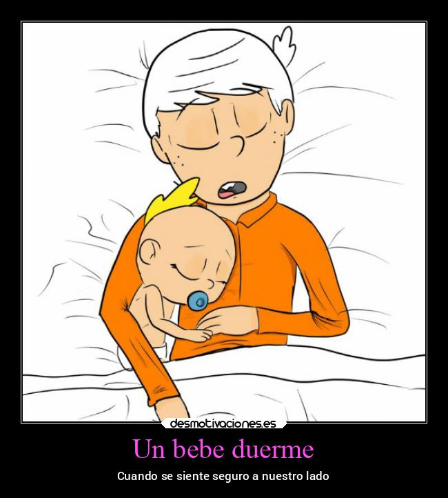Un bebe duerme - Cuando se siente seguro a nuestro lado