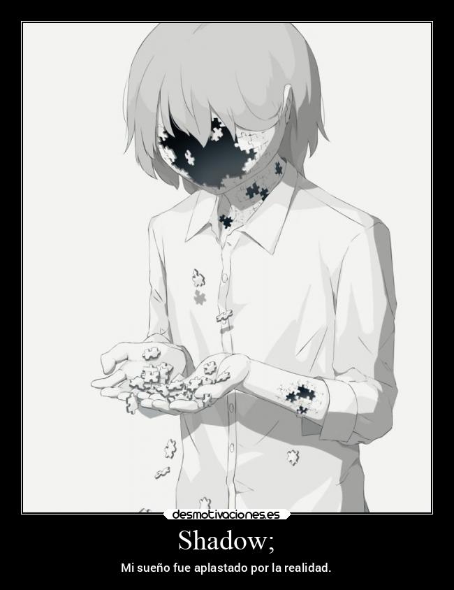 Shadow; - Mi sueño fue aplastado por la realidad.