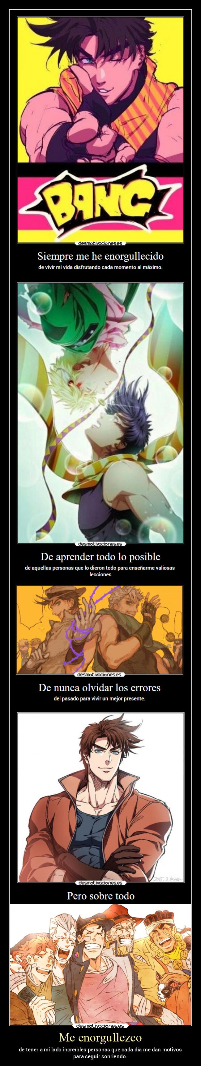 carteles anime jojos joseph joestar megacartel desmotivaciones