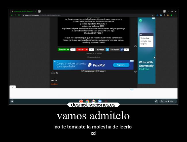 vamos admitelo - no te tomaste la molestia de leerlo
xd