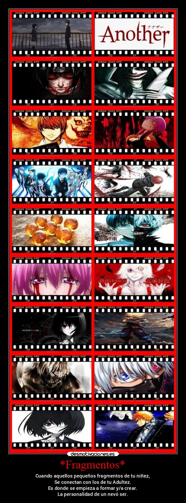 *Fragmentos* - Cuando aquellos pequeños fragmentos de tu niñez,
Se conectan con los de tu Adultez.
Es donde se empieza a formar y/a crear.
La personalidad de un nevó ser.