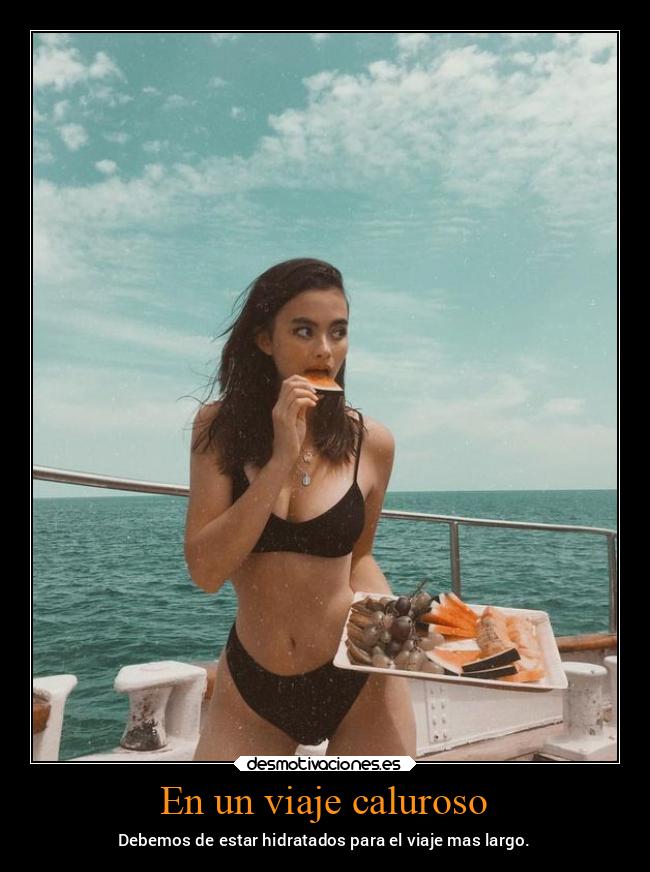 carteles verano viaje desmoverano2021 hidratacion agua muchacha sexy desmotivaciones