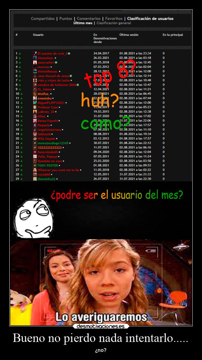 Bueno no pierdo nada intentarlo..... - ¿no?