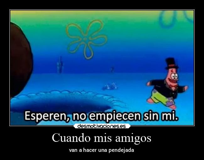 Cuando mis amigos - van a hacer una pendejada