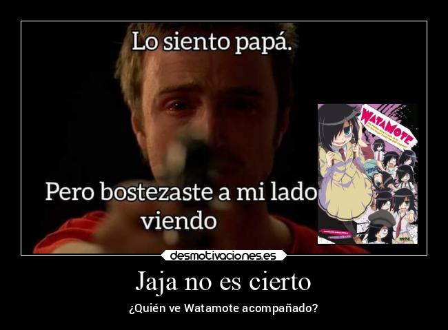 Jaja no es cierto - ¿Quién ve Watamote acompañado?