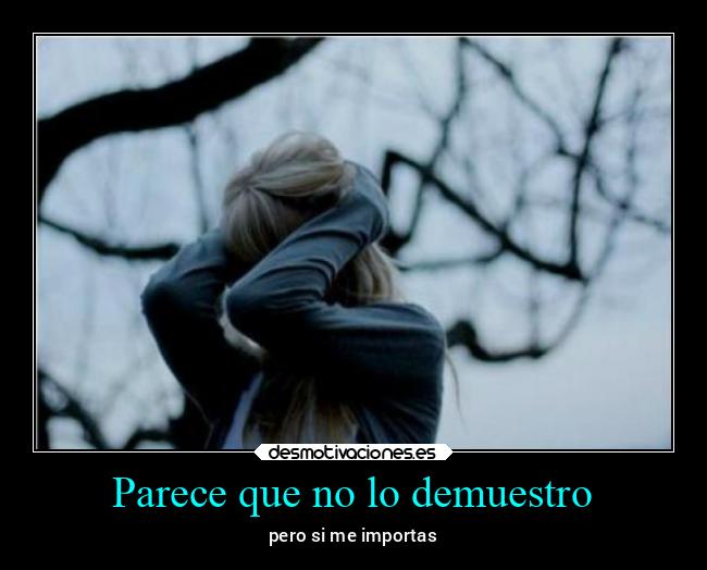 Parece que no lo demuestro - 