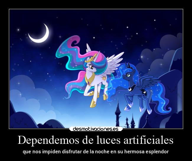 Dependemos de luces artificiales -