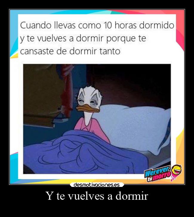 Y te vuelves a dormir - 