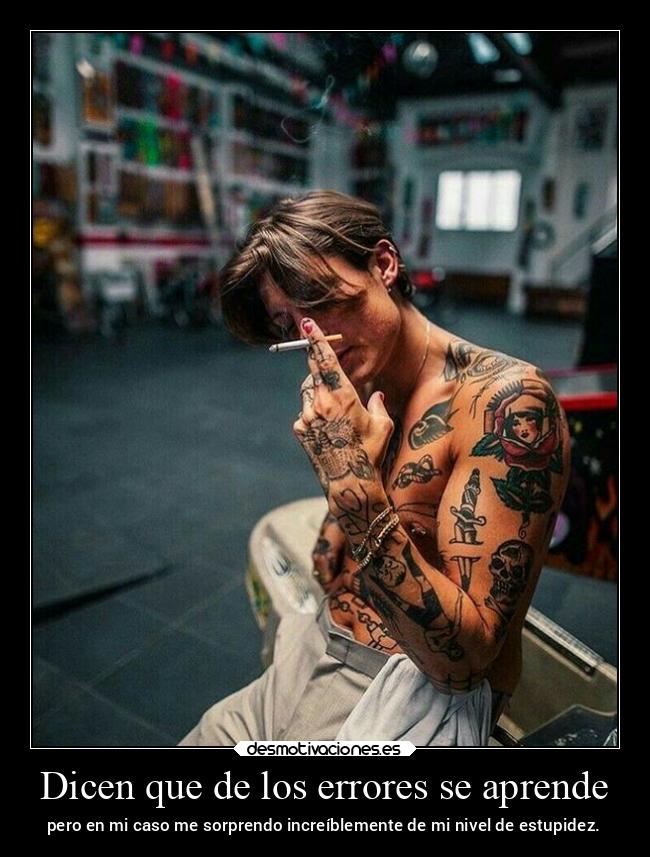 Dicen que de los errores se aprende -