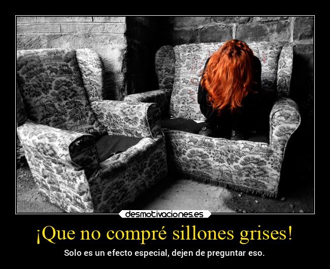 carteles ausencia sillones grises pelirroja desmotivaciones