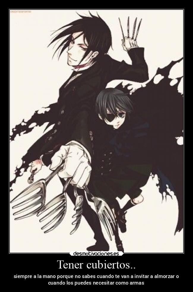carteles humor risa anime sebastian ciel desmotivaciones
