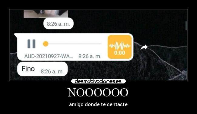 NOOOOOO - amigo donde te sentaste
