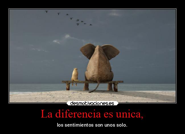 La diferencia es unica, - 