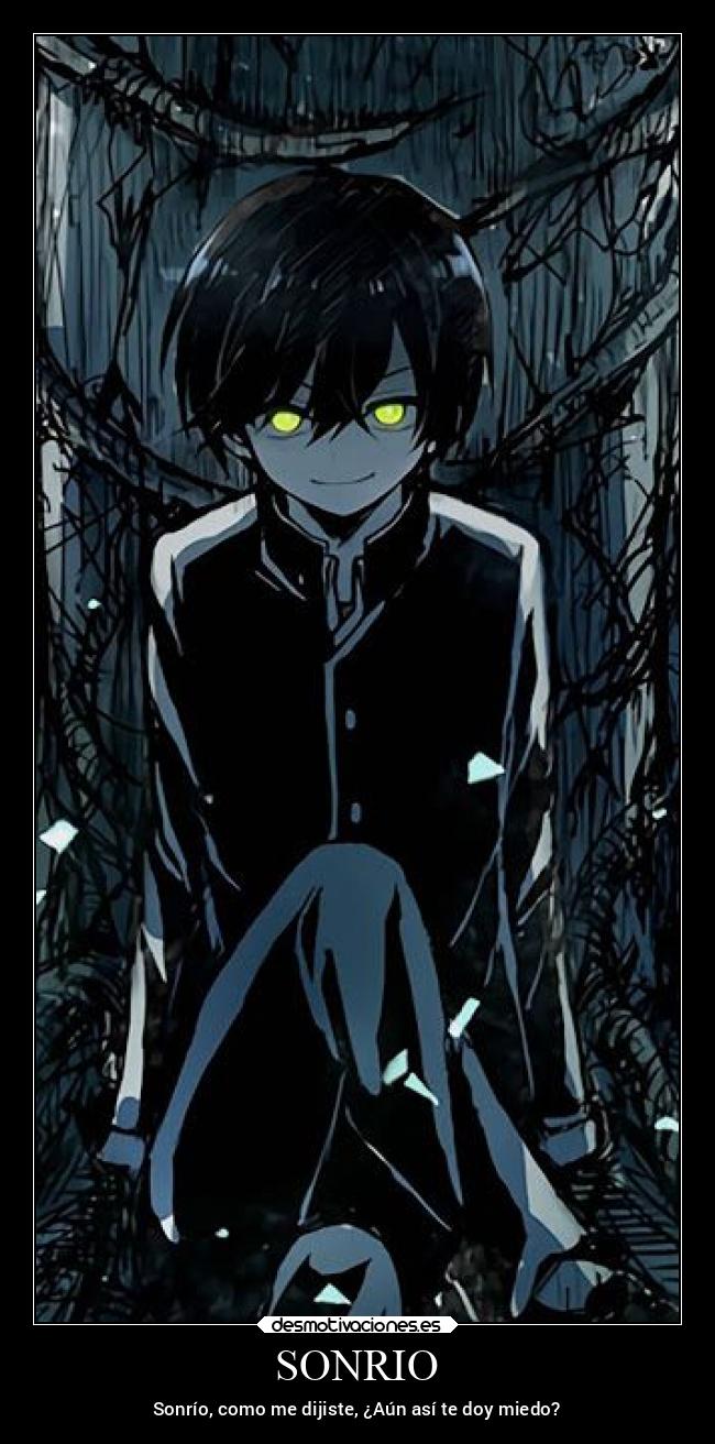 carteles anime sonrisa dark desmotivaciones