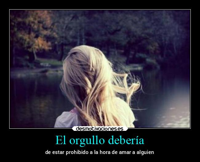 El orgullo debería - 