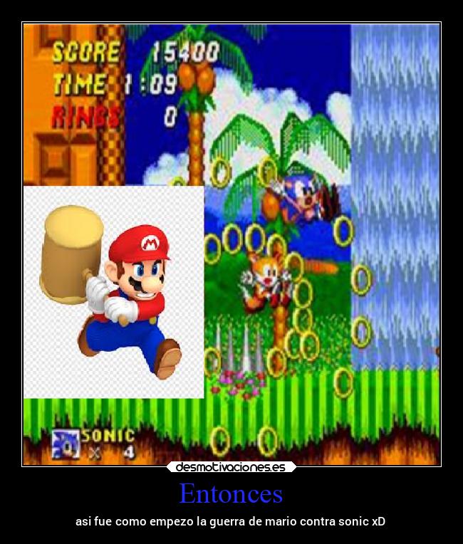 carteles chiste videojuegos mario sonic desmotivaciones