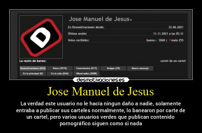 carteles caracter alicea injusticia baneos josemanueldejesus desmotivaciones