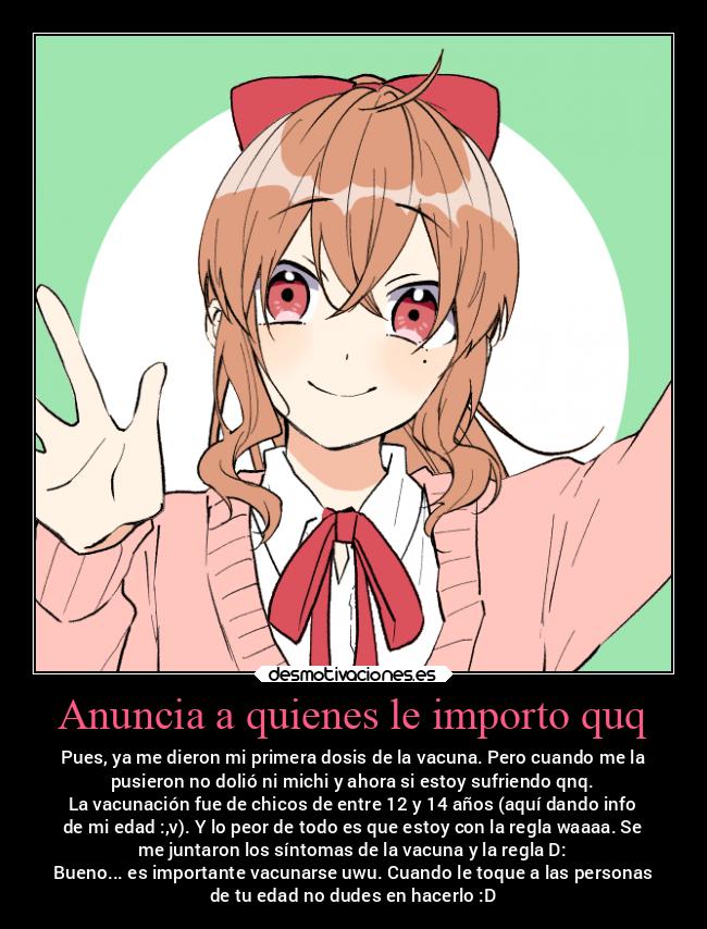 Anuncia a quienes le importo quq -