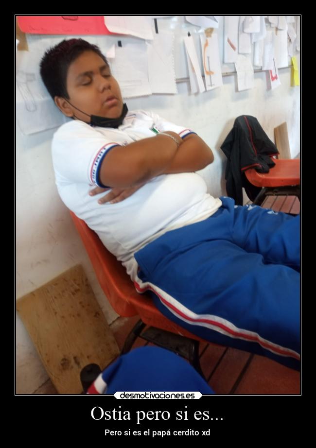 Ostia pero si es... - Pero si es el papá cerdito xd