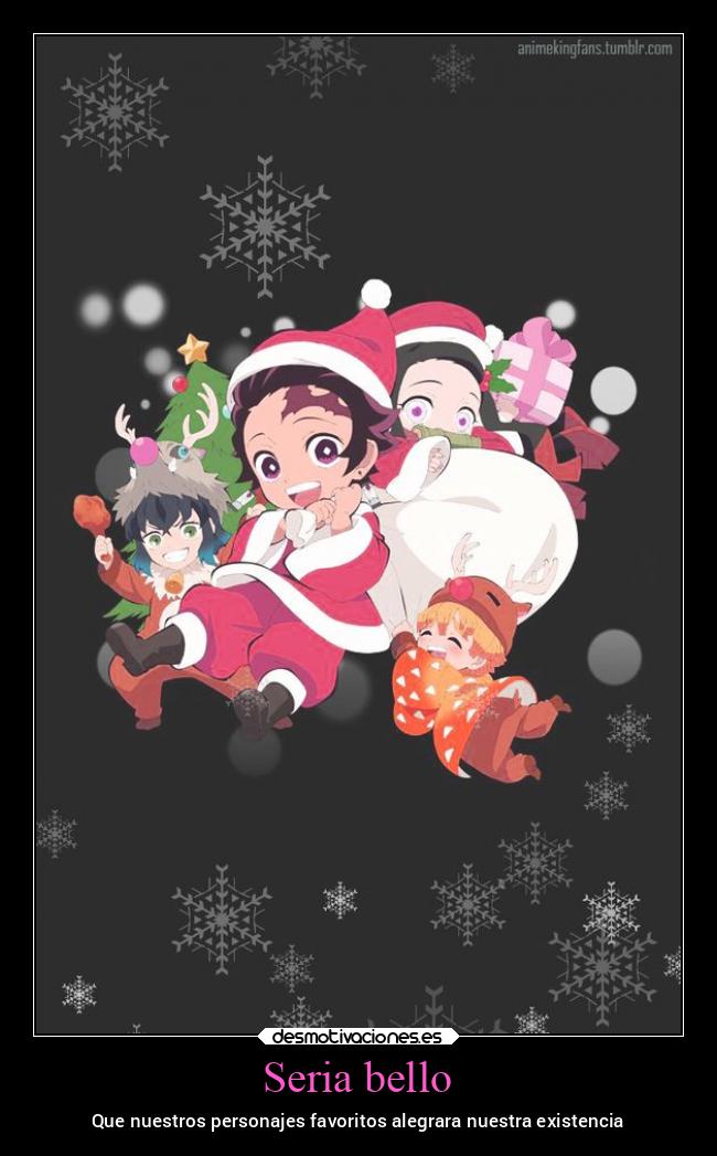 carteles anime deseos navidad kimetsunoyaiba regalos desmonavidad2021 desmotivaciones