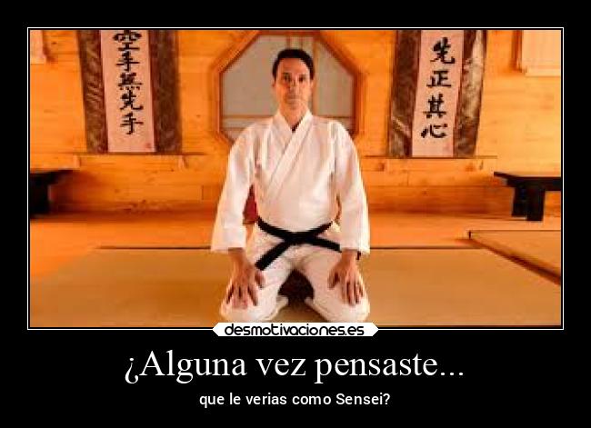 ¿Alguna vez pensaste... - que le verias como Sensei?