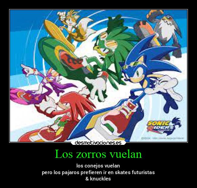carteles tonto videojuegos sonicthehedgehoglapelicula knuckles samuelisacar desmotivaciones