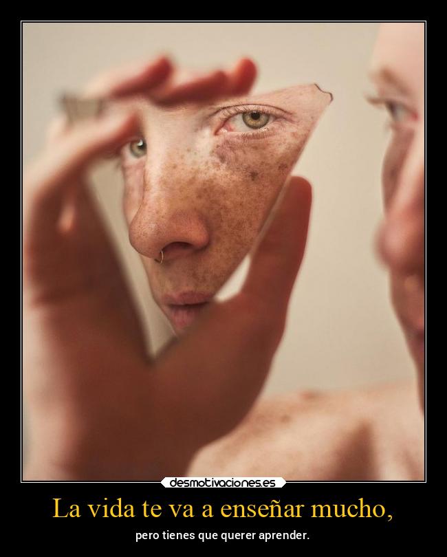 La vida te va a enseñar mucho, - 