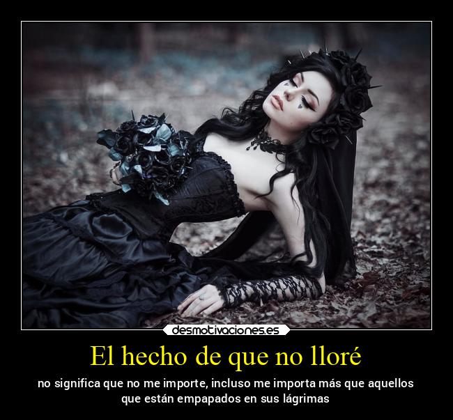 El hecho de que no lloré - 