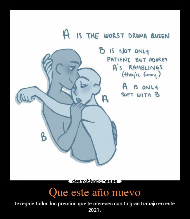 Que este año nuevo - te regale todos los premios que te mereces con tu gran trabajo en este
2021.