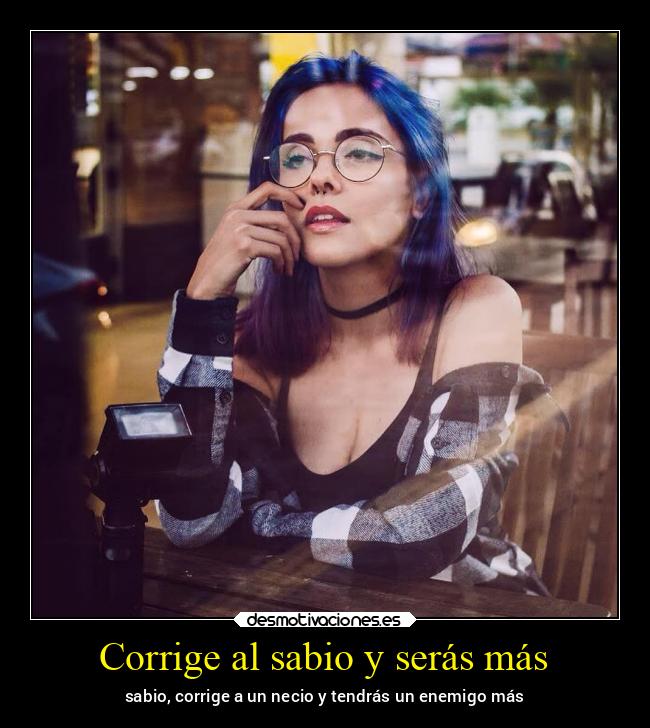 Corrige al sabio y serás más - 