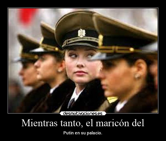 Mientras tanto, el maricón del - Putin en su palacio.