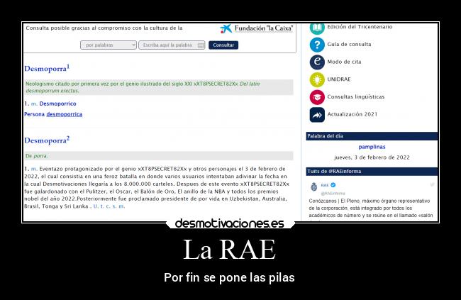 La RAE - Por fin se pone las pilas