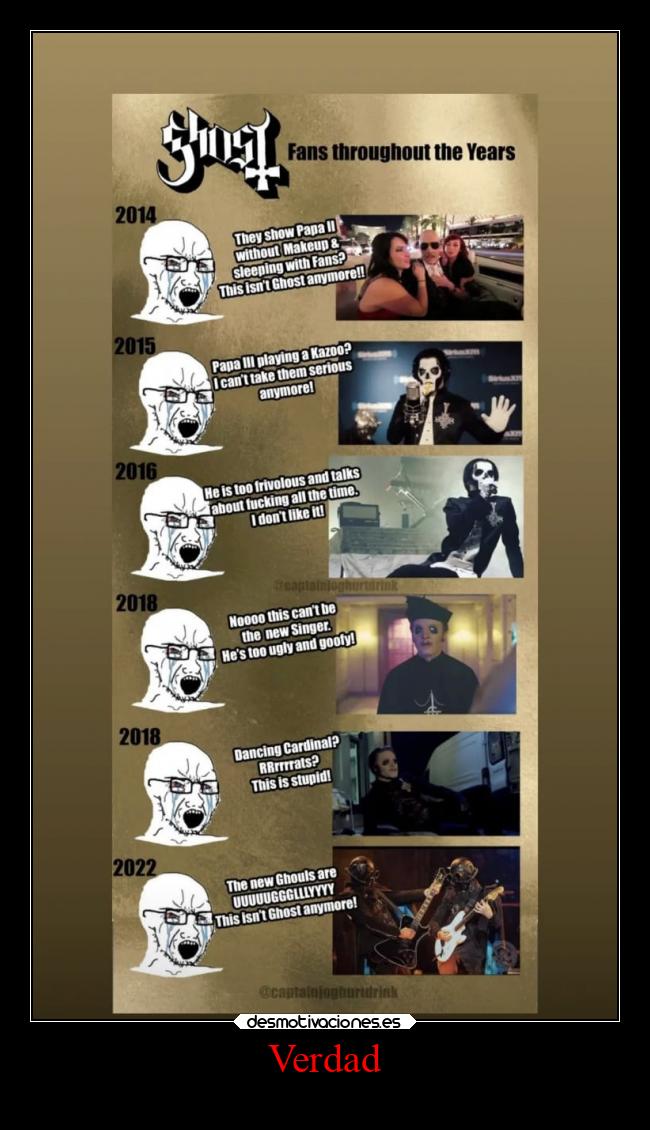 carteles vida superclan lossupervivientes soyunidiotatm iamanamelessghoul ghost papaemeritus desmotivaciones