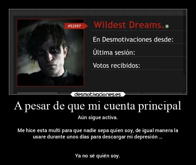 A pesar de que mi cuenta principal - 