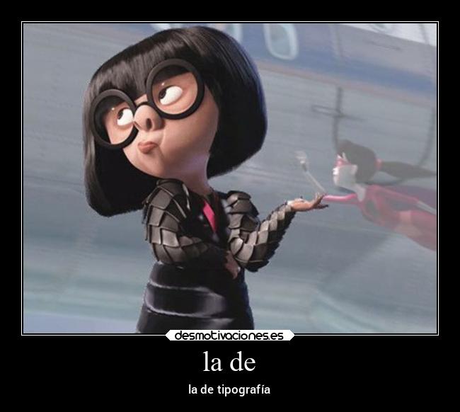 la de - la de tipografía